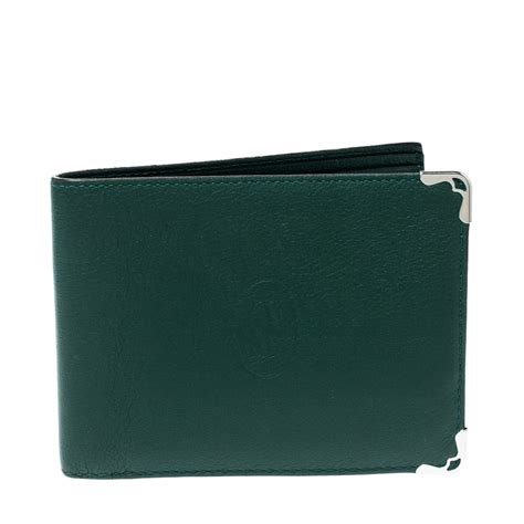 cartier wallet grey and green